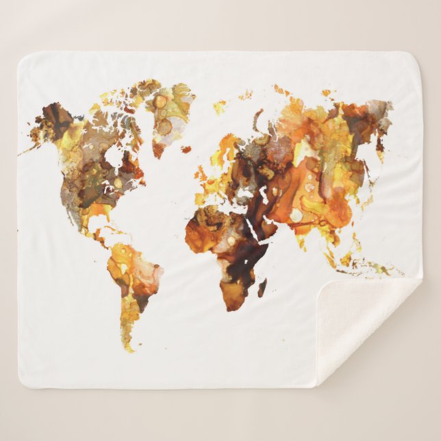 Couverture Sherpa Carte du monde Design 102 (Devant (Horizontal))