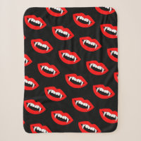 Cartoon Monster Vampire Lèvres pointes dents dents