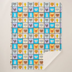 Couverture Sherpa Cartoon Motif animal