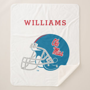 Couverture Sherpa Casque Ole Miss Football Bleu clair