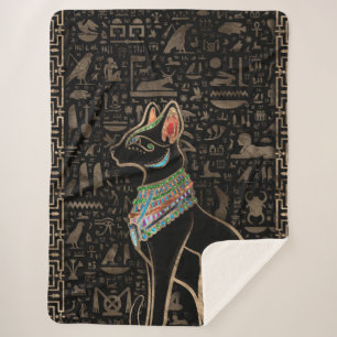 Couverture Sherpa Cat égyptien - Bastet