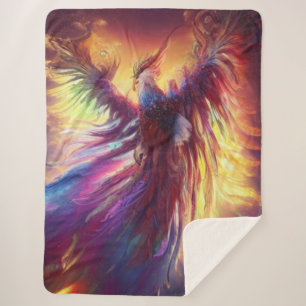 Couverture Sherpa Céleste coloré Phoenix Blanket Sherpa