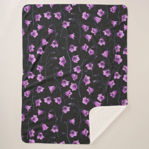 Couverture Sherpa Cellules bleues de minuit, cloches, Bellflowers 2