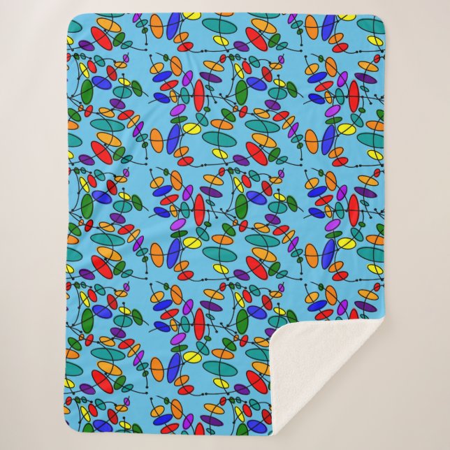 Couverture Sherpa Cercles colorés Abstraits (Devant)