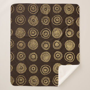 Couverture Sherpa Cercles d'or : Motif à main