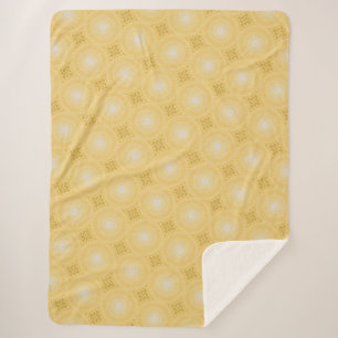 Couverture Sherpa Cercles jaunes motif