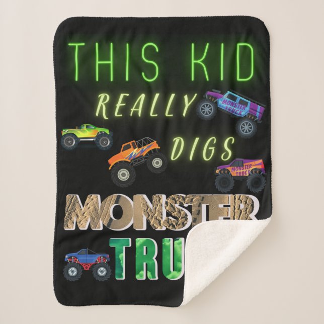 Couverture Sherpa Cet Enfant A Vraiment Digéré Des Camions Monster (Devant)