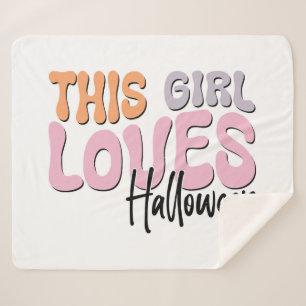 Couverture Sherpa Cette fille adore Halloween