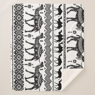 Couverture Sherpa Chameaux décoratifs Design Motif sans soudure