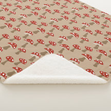 Champignons Sherpa Blanket