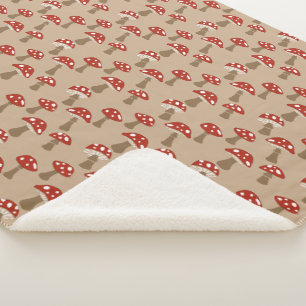Couverture Sherpa Champignons Sherpa Blanket
