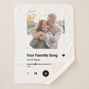 Couverture Sherpa Chanson Personnalisée Chanson Favorite Chanson Une