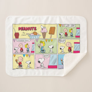 Couverture Sherpa Charlie Brown, Snoopy & Sally   Crème glacée