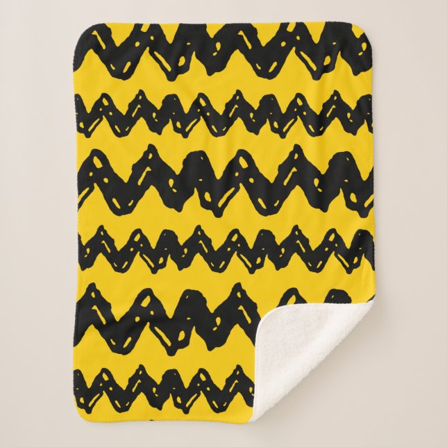 Couverture Sherpa Charlie Brown Zig Zag Motif (Devant)