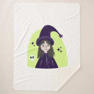 Couverture Sherpa Charming Angry Cute Witch