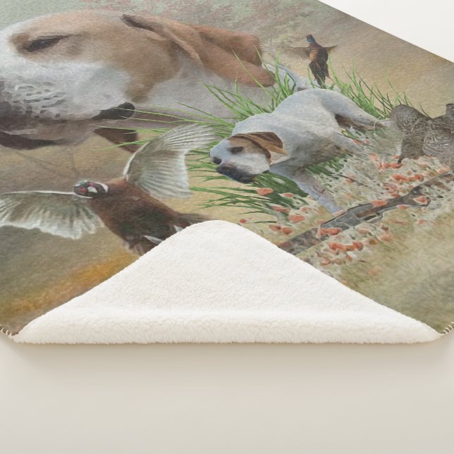 Couverture Sherpa Chasse au faisan avec pointeurs, Art (3/4)