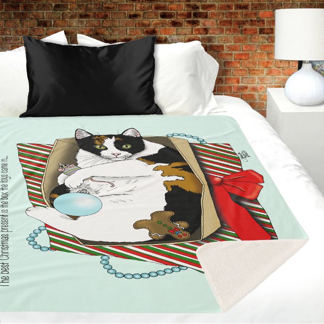 Couverture Sherpa Chat boîte à jouets de Noël (Créateur téléchargé)