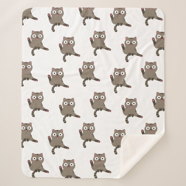 Couverture Sherpa Chat drôle (Devant)