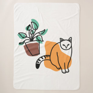 Couverture Sherpa Chat et le plante