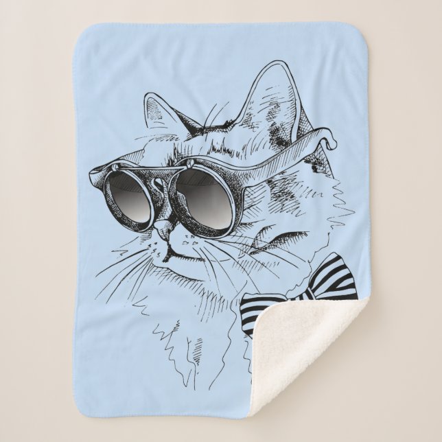 Couverture Sherpa Chat frais (Devant)