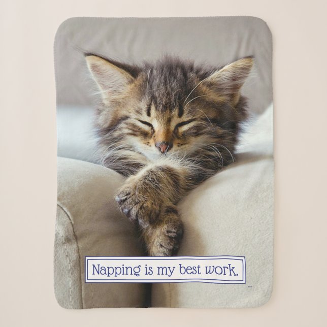 Couverture Sherpa Chaton dormant (Devant)