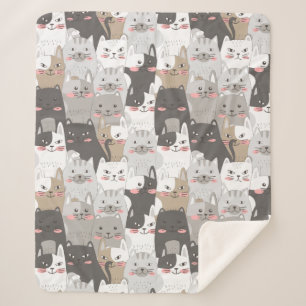 Couverture Sherpa Chats mignons