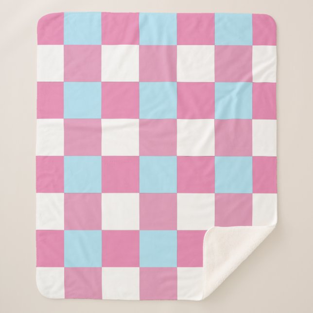 Couverture Sherpa Checkerboard Pattern (Devant)