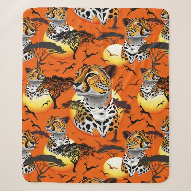 Couverture Sherpa Cheetah African Feline Wild Animal (Devant)