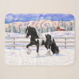 Couverture Sherpa Cheval d'attelage de la bandelette tzigane noire d