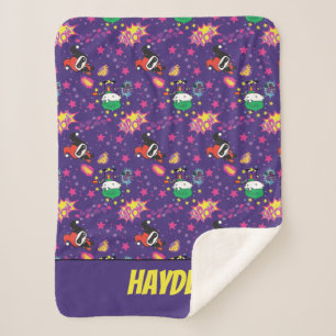 Couverture Sherpa Chibi Joker et Harley Motif