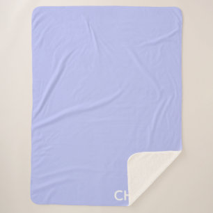 Couverture Sherpa Chicory flower blue color