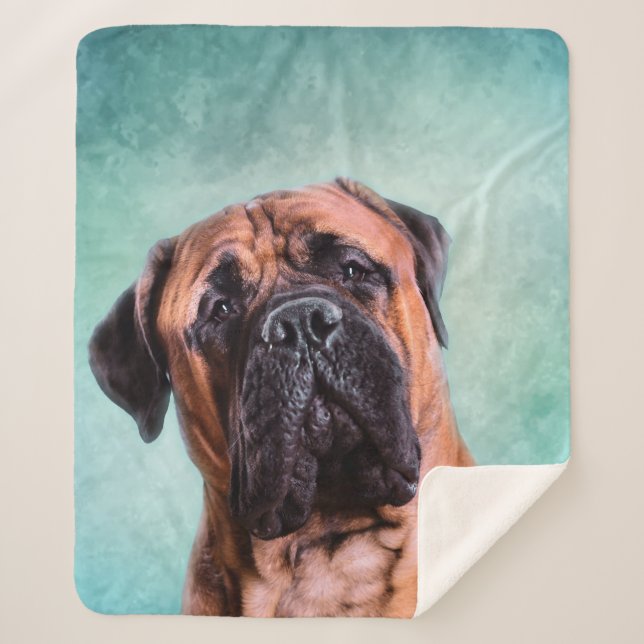 Couverture Sherpa Chien Bullmastiff (Devant)