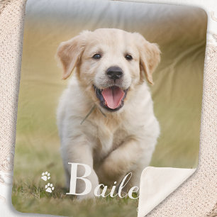 Couverture Sherpa Chien Chien Chien Personnalisé Animal de Compagnie