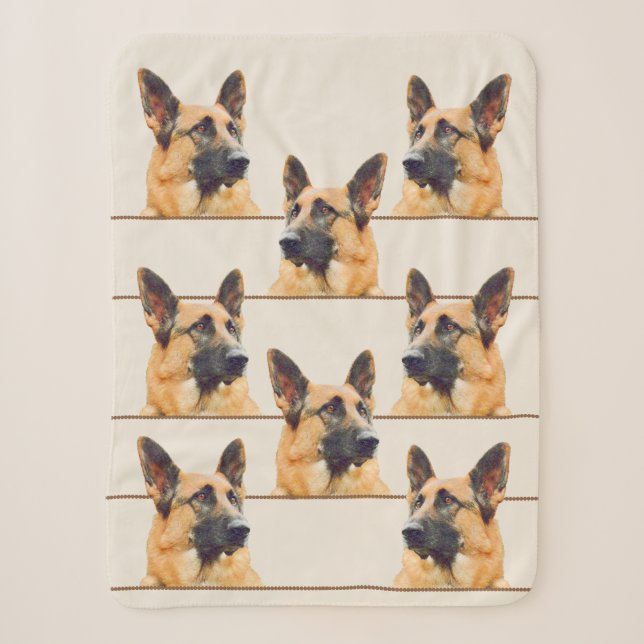 Couverture Sherpa Chien de berger allemand magnifique (Devant)