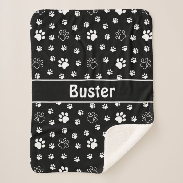 Couverture Sherpa Chien Paws Sherpa Dog Blanket (Devant)