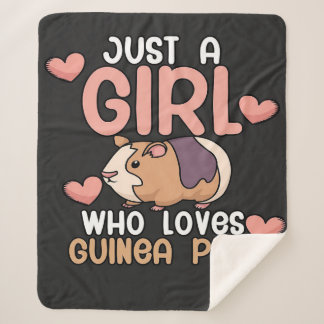 Couverture Sherpa Chiens de Guinée | Fille qui aime les cochons de G