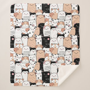 Couverture Sherpa Chiens mignons Sherpa Blanket