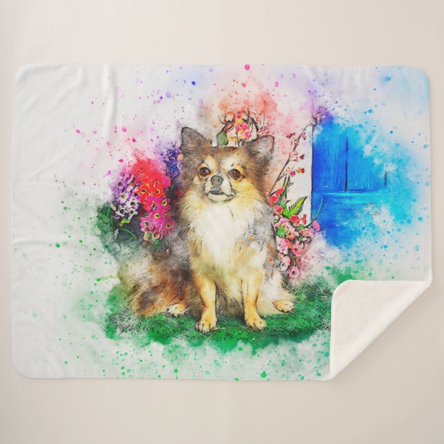 Couverture Sherpa Chihuahua (Devant (Horizontal))