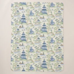 Couverture Sherpa Chinoiserie