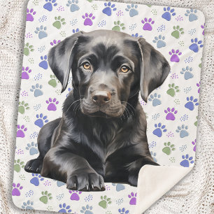 Couverture Sherpa Chiot noir du laboratoire