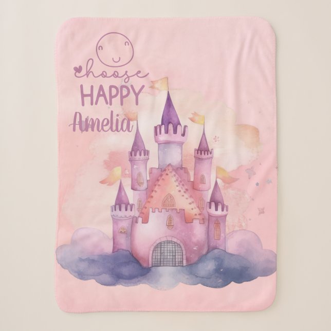 Couverture Sherpa Choisissez Happy Palace sur le nuage rose (Devant)