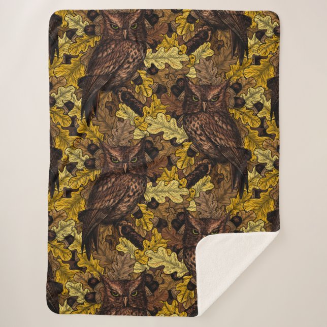 Couverture Sherpa Chouettes d'automne (Devant)