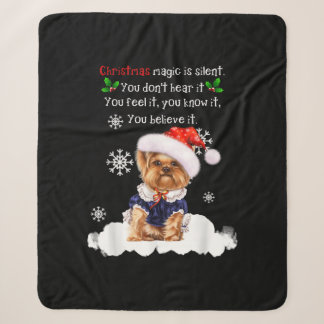 Couverture Sherpa Christmas Yorkshire Terrier Funny Yorkie Puppy