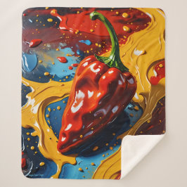 Couverture Sherpa Chromatic Chili - Pineappy Empire
