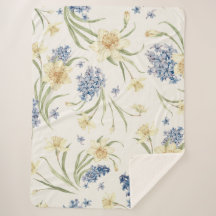 Chute Florale Légère I Sherpa Blanket-Automne Flor