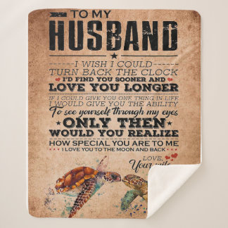 Couverture Sherpa Citation D'Amour Pour L'Idée Cadeau Du Mari, Anniv