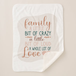 Couverture Sherpa Citation de famille en terre cuite Abstraite