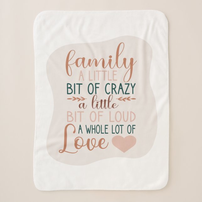 Couverture Sherpa Citation de famille en terre cuite Abstraite (Devant)
