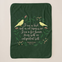 Citation d'oiseaux floraux verts Jane Eyre Charlot
