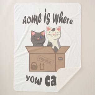 Couverture Sherpa Citation drôle Accueil est où est votre chat